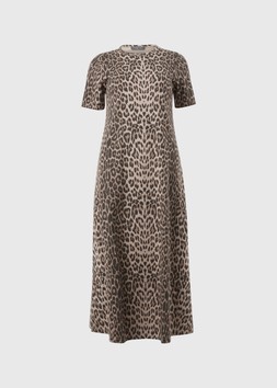 Matalan BROWN LEOPARD PRINT MIDAXI T-SHRT DRESS £20