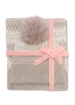 Matalan Oatmeal Hat and Scarf Gift Set £15