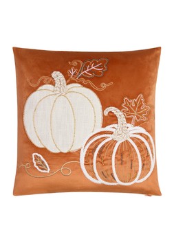 Matalan Pumpkin Velvet Cushion £15