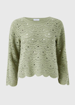 Matalan Sage Scallop Hem Crochet Top £26