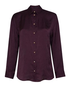 Matalan Satin Co Ord Blouse Burgundy £18