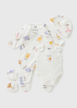 MATALAN WINNIE THE POOH PREM 4PC SET CREAM £15