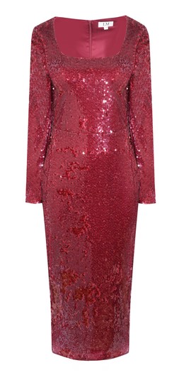 Matalan x LM Vicky Pattison Red Sequin Midi Dress £45