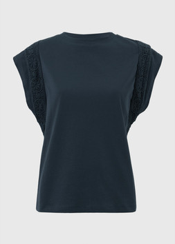 LACE INSERT GO SLV TEE INK £12.50