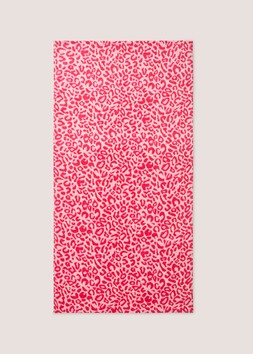 PINK LEOPARD BEACH TOWEL £6.50