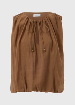 SLEEVELESS BUBBLE VEST C BROWN £18