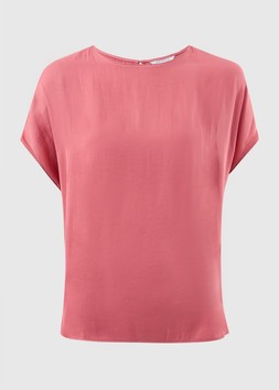 WASHED SATIN TOP COORD PINK £14