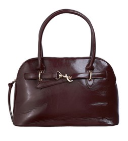 Burgundy Dog Clip Top Handle Bag, £25.99