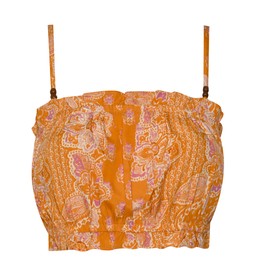 Orange Paisley Ruched Crop Top, £17.99