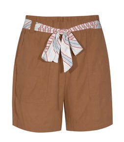 Rust Linen Look Contrast Scarf Shorts, £24.99
