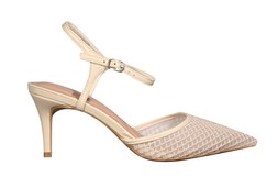 Off White Faux Pearl Open Back Court Shoes, £39.99