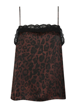 Brown Animal Print Lace Neck Cami Top, £22.99 (950115629)