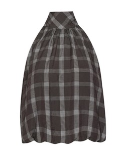 Brown Check Print Bubble Hem Halterneck Top £27.99