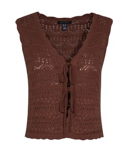 Brown Cotton Rich Wave Stitchy Tie Waistcoat, £19.99 (943074125)