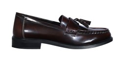 Brown Faux Leather Tassel Charm Almond Toe Loafers, £29.99 (932634924)