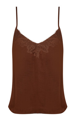 Brown Lace Neck Cami Top, £23.99 (952759324)