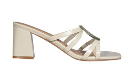 Cream Faux Leather Heeled Mule Sandals, £36.99