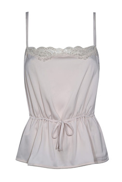 Cream Lace Trim Tie Waist Cami Top, 25.99 (952759813)