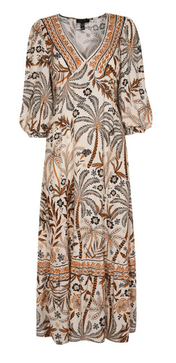 Cream Lotus and Palm Tree Print Midi Dress £35.99