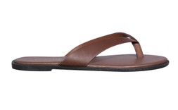 Dark Brown Faux Leather Toe Post Sandals, £12.99 (944822024)