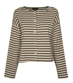 Green Relaxed Striped Button Through Cardigan, £19.99 (948293439)