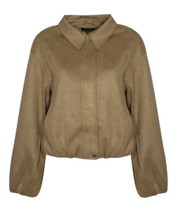 Light Khaki Faux Suede Bubble Hem Jacket, £39.99 (937770033)