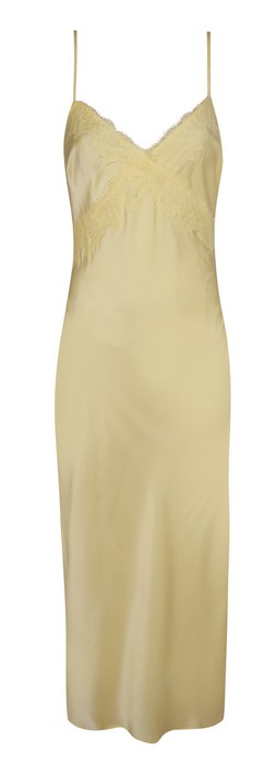 Light Yellow Lace Trim Slip Strappy Midi Dress, £35.99 (950903888)
