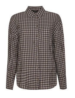 New Look Brown Textured Checked Oversized Shirt, £25.99