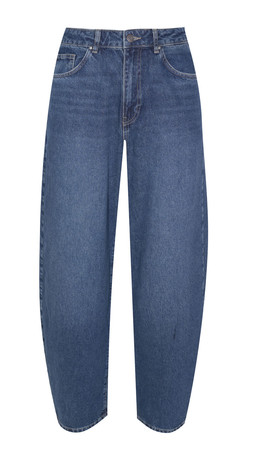 New Look Dark Blue Barrel Leg Jeans, £34.99