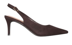 New Look, Dark Brown Faux Suede Slingback Pumps £25.99