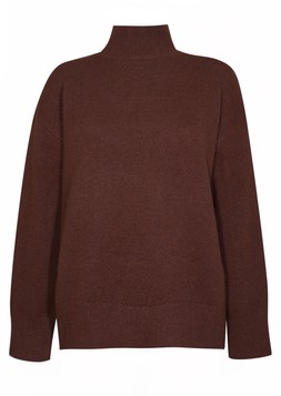 New Look, Dark Brown Longline High Neck Jumper £34.99