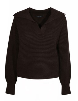 New Look, Dark Brown Stitchy Polo Batwing Jumper £29.99