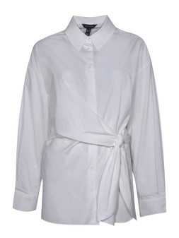 New Look White Cotton Poplin Side Tie Shirt, £29.99