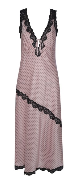 Pink Satin Lace Trim Sleeveless Midi Dress £39.99
