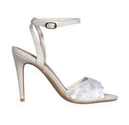 White Faux Leather Sequinned Stiletto Sandals, £42.99 (950791012)