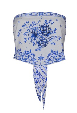 White Floral Print Handkerchief Hem Top £16.99 (942004519)