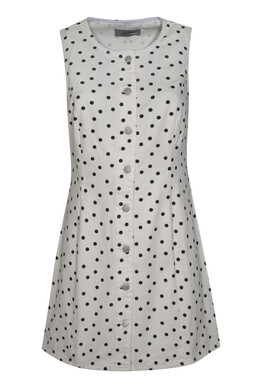 White Polka Dot Denim Mini Dress, £39.99 (948776119)