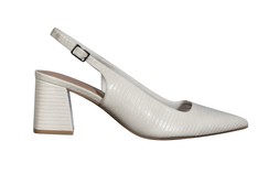Wide Fit Off White Block Lizard Effect Slingback Court Shoes, £29.99 (942698112)
