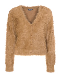 Tan Super Fluffy Button Up Cardigan, £34.99