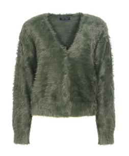 Light Khaki Super Fluffy Button Up Cardigan, £34.99
