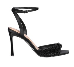 Black Satin Beaded Strap Stiletto Sandals, £42.99