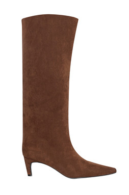 Rust Faux Suede Low Stiletto Heel Knee High Boots, £59.99