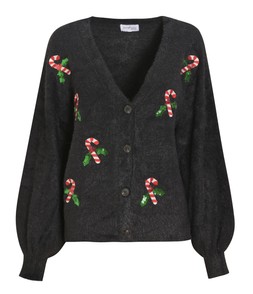 Black Candy Cane Embroidered Cardigan, £30.00 (942619401)