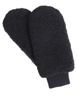 Black Faux Suede and Faux Borg Mittens, £11.99 (931342601)