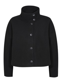 Black High Neck Cropped Pea Coat €59.99 £45.99 921936101