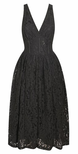 Black Lace Corset Midi Dress, £59.99 (937887801)