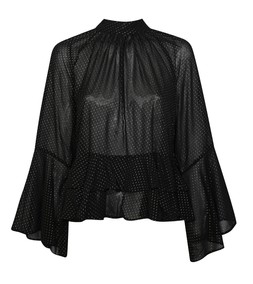 Black Metallic Detail High Neck Blouse, £29.99 (935034301)