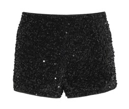 Black Sequin Mini Shorts, £29.99 (941366401)
