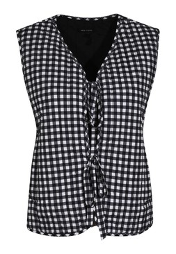 Black Sleeveless Gingham Print Padded Jacket €49.99 £39.99 918705109