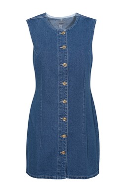 Blue Cinched Denim Shift Dress, New Look, £39.99 (929796840)